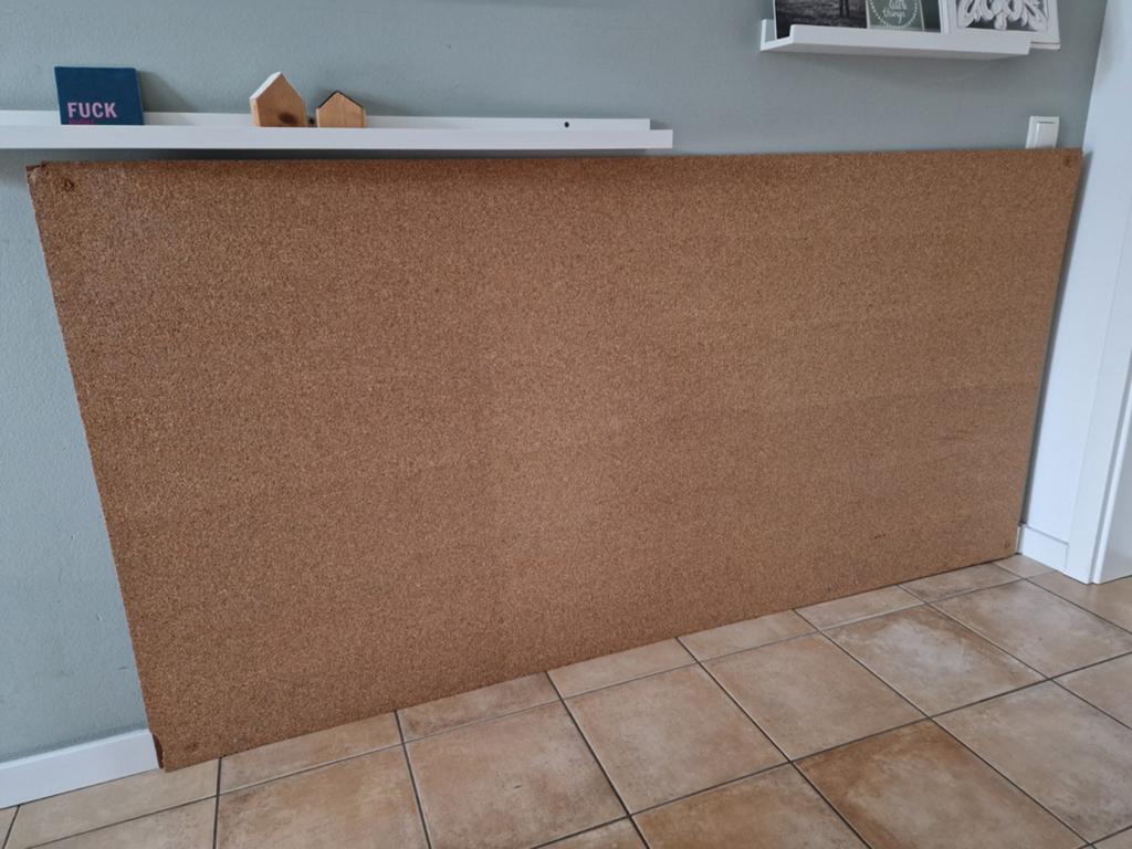 Groot prikbord kurk 1x2 meter, Ophalen, Gebruikt