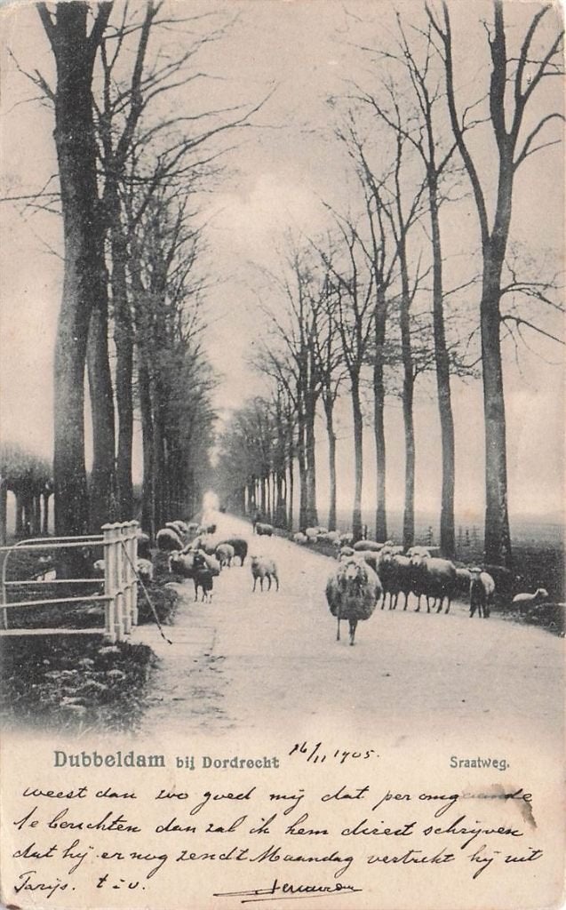 702-283-007 Dubbeldam Bij Dordrecht Straatweg, Verzenden, Voor 1920, Zuid-Holland