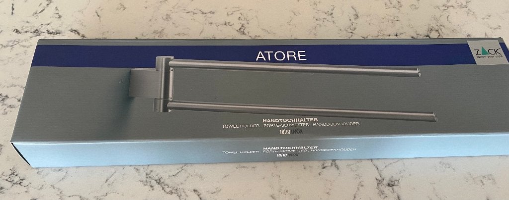 ZACK Atore Handdoekhouder draaibaar RVS, Huis en Inrichting, Handdoekenrek, Overige kleuren, Overige merken, Nieuw