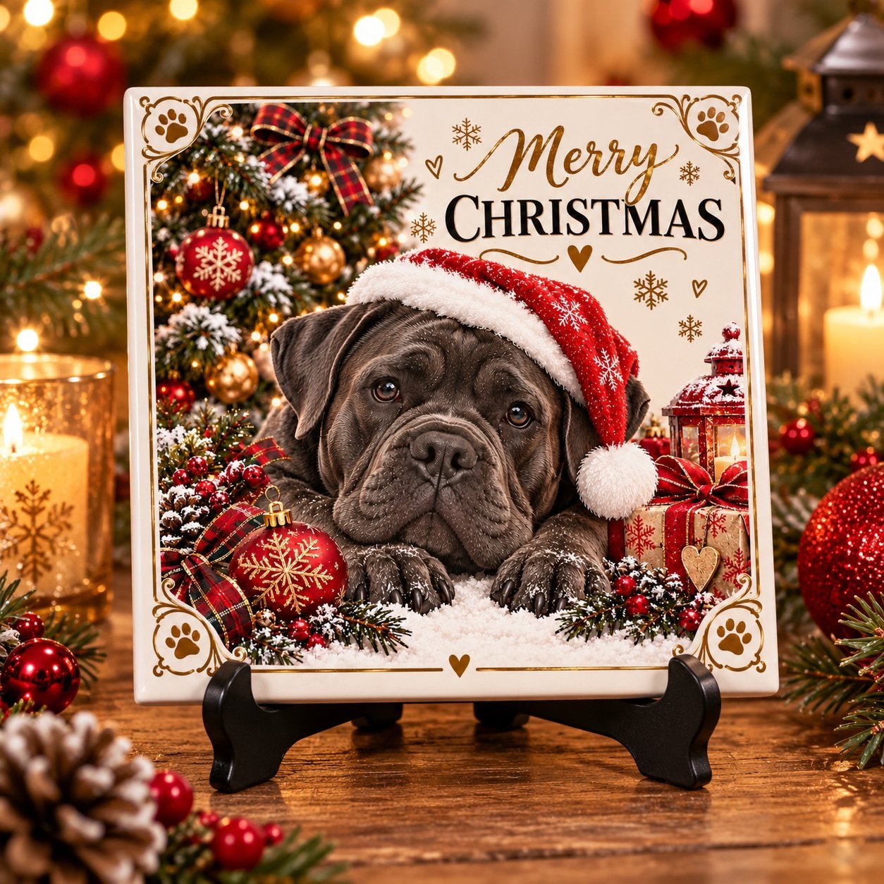 Cane Corso Kerst Tegel, Verzenden, Nieuw