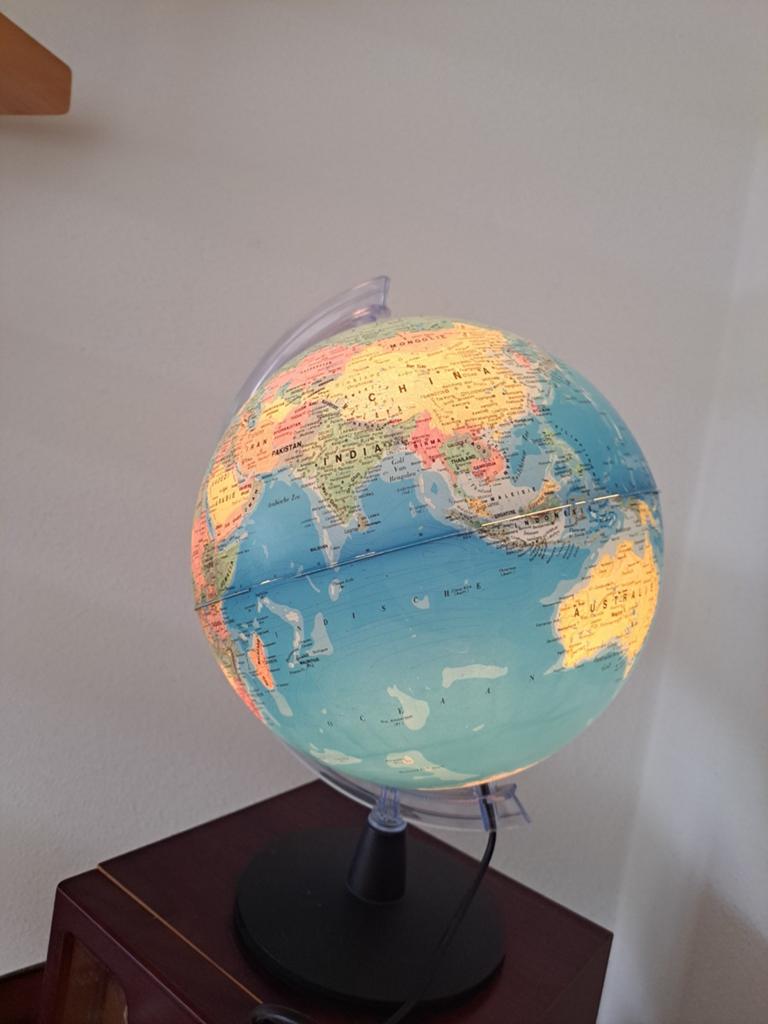 Wereldbol lamp, Ophalen of Verzenden, Gebruikt, Wereld