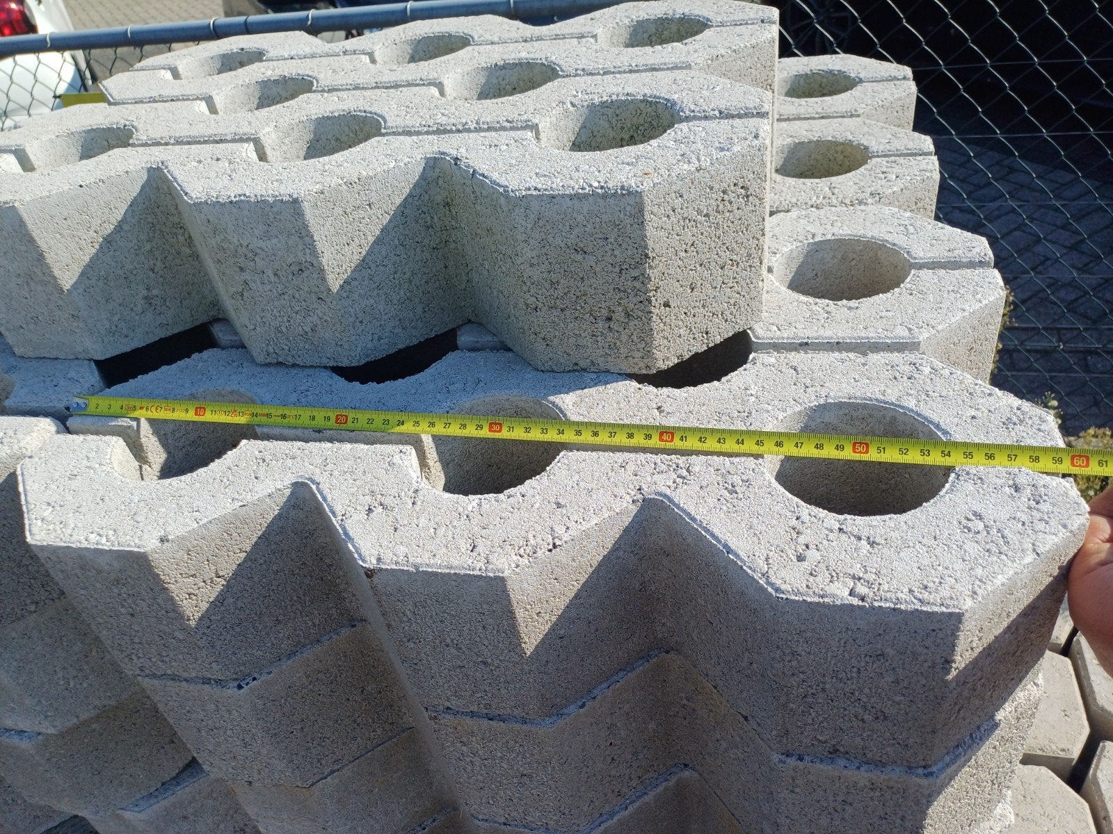 graskeien, straatstenen grasbetonkei, Ophalen, Beton, Klinkers