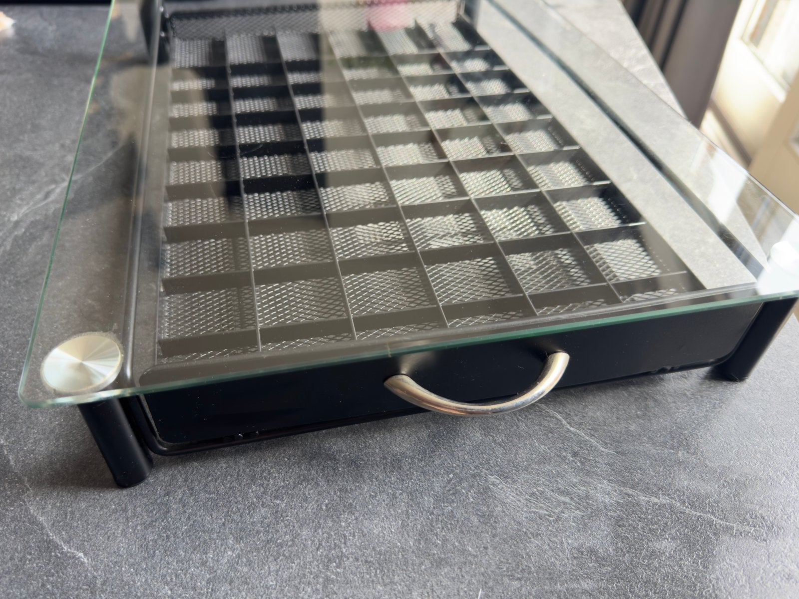Nespresso cups lade/houder, Ophalen, Zo goed als nieuw, Zwart, Glas