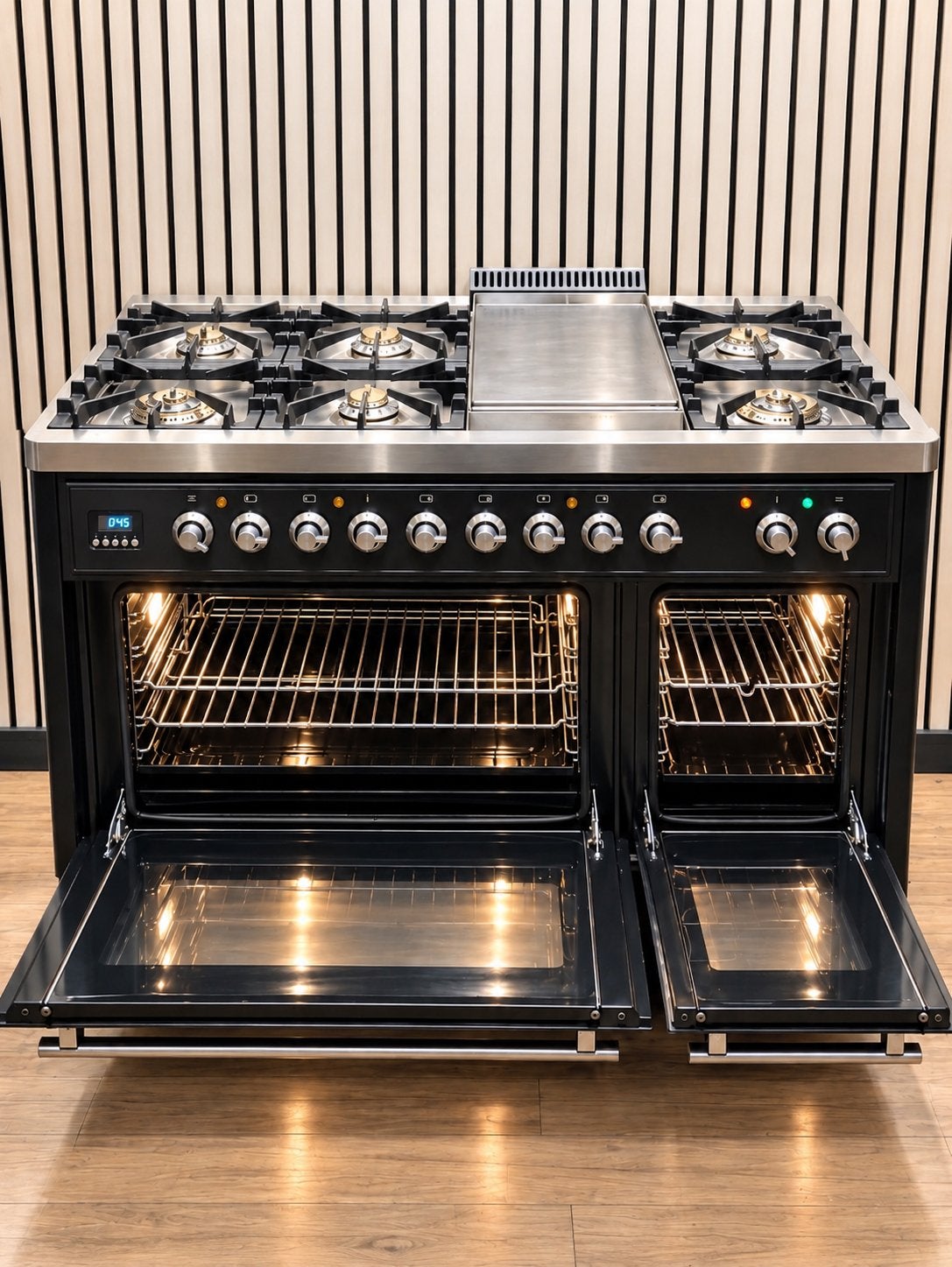 Luxe Boretti Majestic 7 pits met GASOVEN 2 ovens 121x70 cm, Fornello Esperta, Refurbished, Ophalen of Verzenden, Energieklasse A of zuiniger