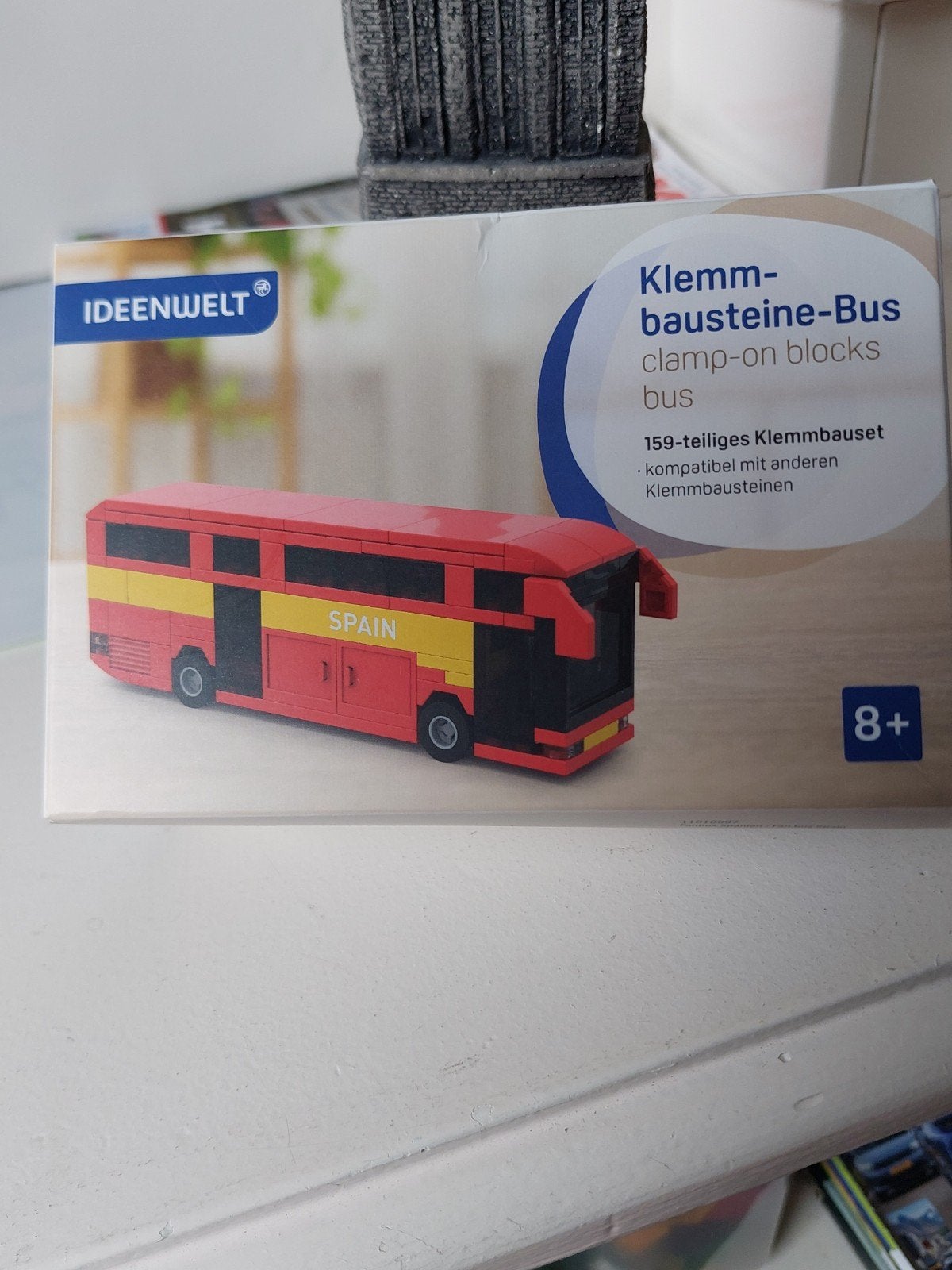 touringcar van bouwstenen 159 delig kleur Rood/ Geel  Spain, Ophalen of Verzenden, Nieuw, Bus of Vrachtwagen