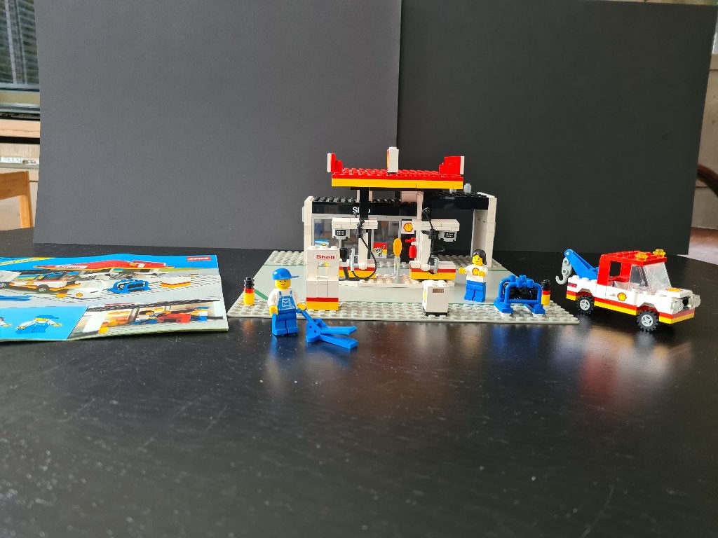 LEGO 6378 benzinepomp Shell Service Station (1986) compleet, Lego, Overige thema's, Verzenden, Lego