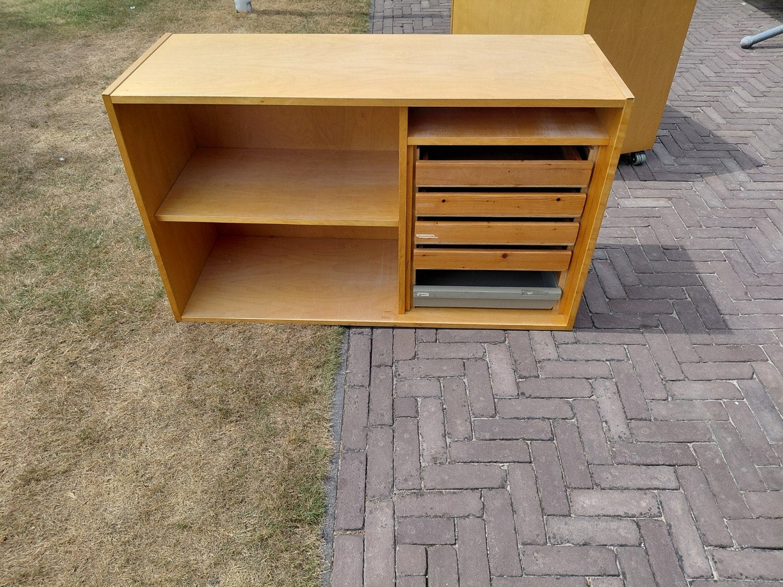 Oude schoolkast met lades en planken, Ophalen, Gebruikt