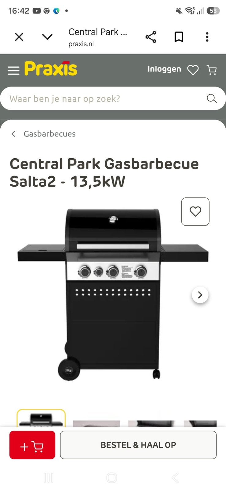Bbq and friends ventral park (gas), Ophalen, Gebruikt