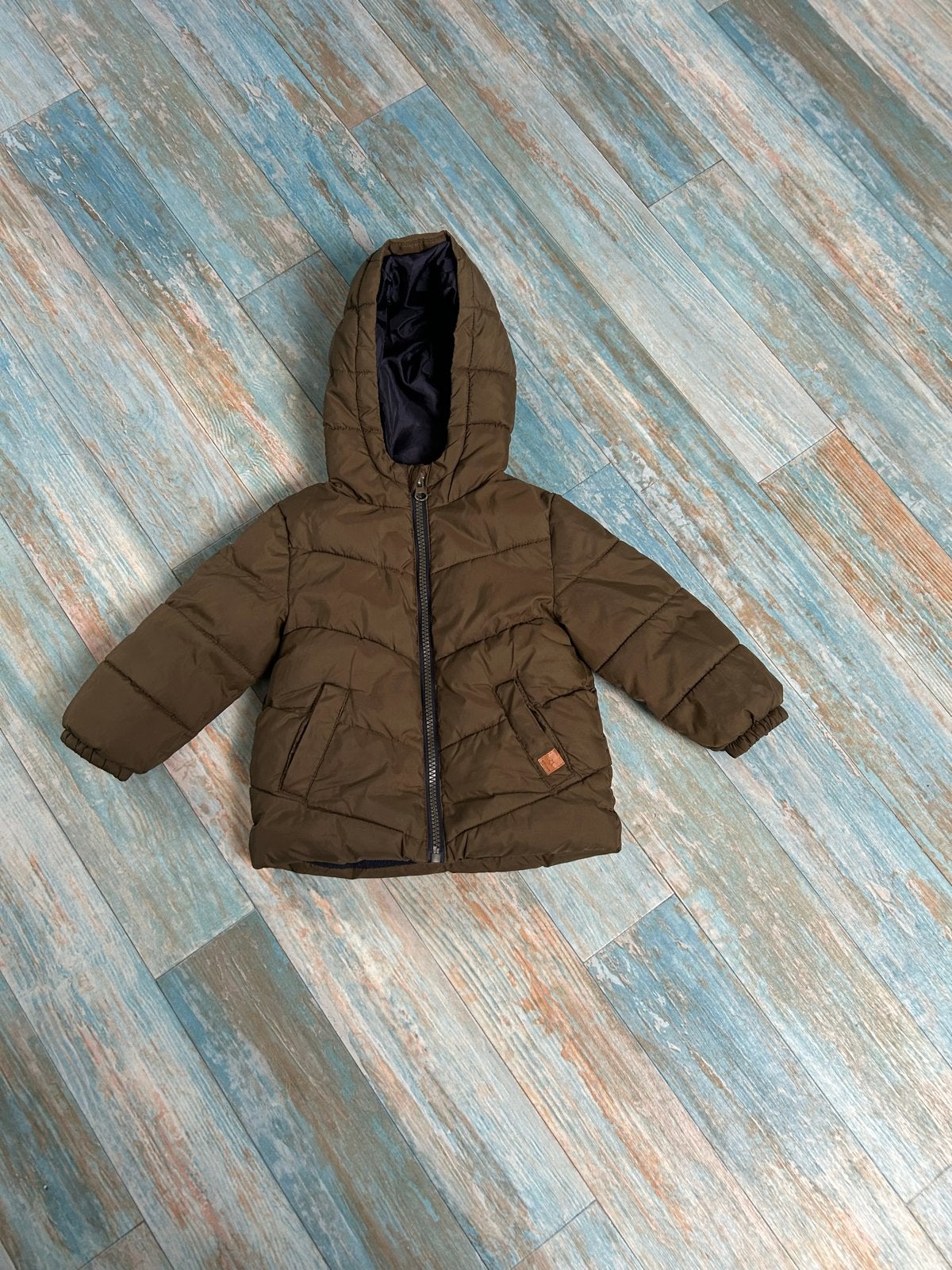 MNG Kids Baby Winterjas - Groen (Maat 86), Ophalen of Verzenden, Zo goed als nieuw, Jongen of Meisje