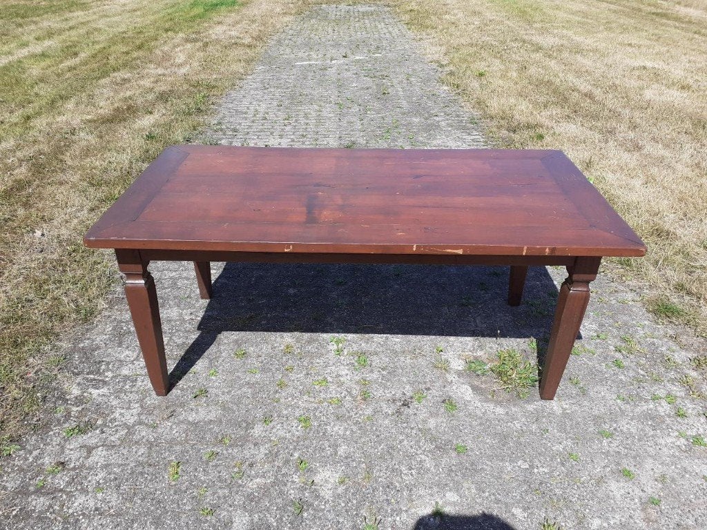 teak eettafel 1800 x 945, Huis en Inrichting, Tafels | Eettafels, Ophalen, Gebruikt, Teakhout, 50 tot 100 cm