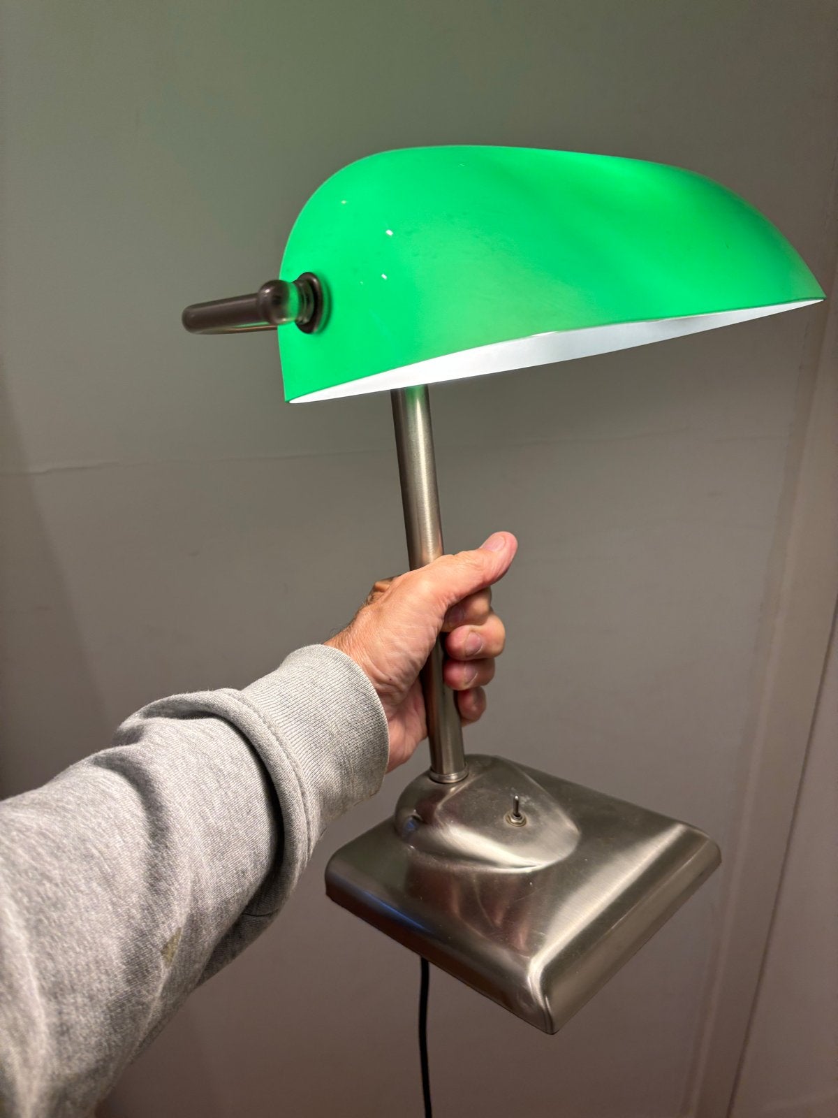 Bankierslamp / Notarislamp - Helemaal gaaf, Met schakelaar, Groen, Ophalen of Verzenden, Zo goed als nieuw
