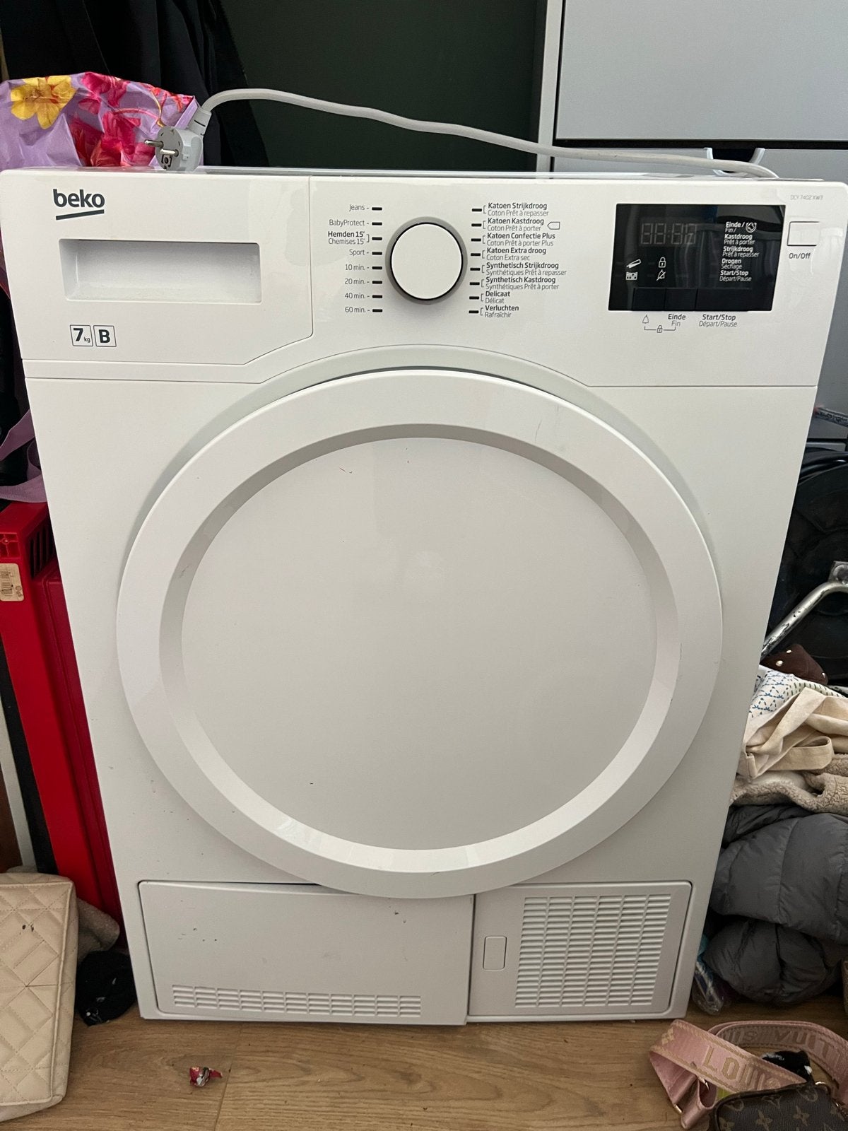 Beko DCY 7402 XW3 Condensdroger - 7 kg, 6 tot 8 kg, Gebruikt, Ophalen of Verzenden, Voorlader
