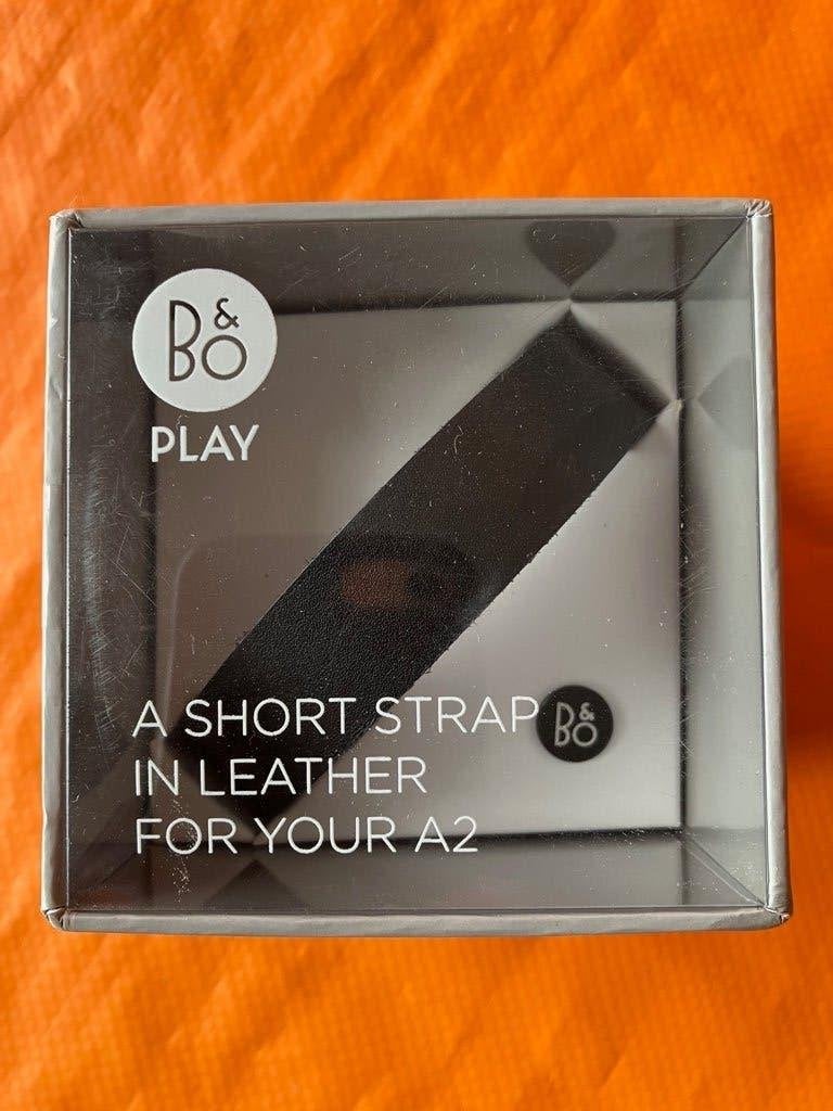 BeoPlay A2 BT muziekspeler lederen riem zwart, Verzenden, Bang & Olufsen, Riem of Ceintuur, Echt leder