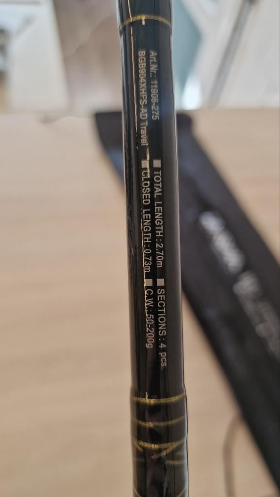 GEZOCHT: 2 top delen Daiwa BG Offshore Travel 2,70 m 50-200, Watersport en Boten, Ophalen of Verzenden, Werphengel