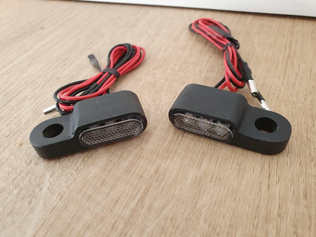 Knipperlichten Aluminium Stuurmontage Bobber/Chopper 3 LED, Motoren, Ophalen of Verzenden