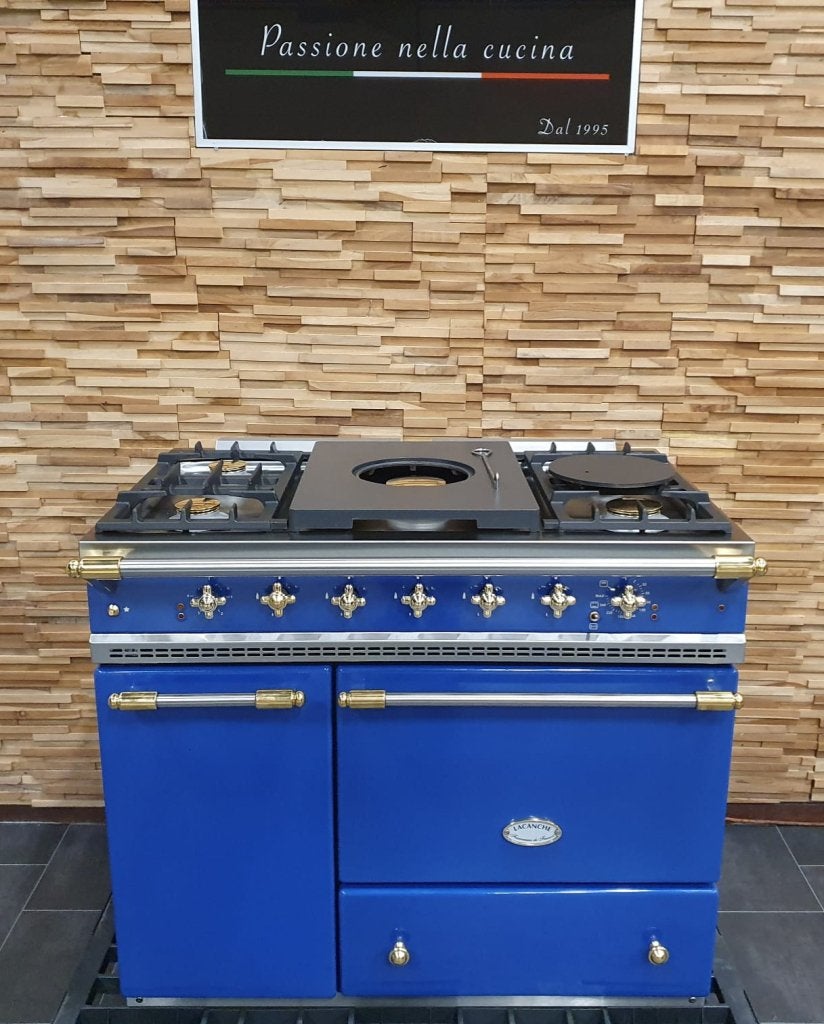 Lacanche Fornuis 100cm konings blauw & messing 2 ovens, Niet ingevuld, 60 cm of meer, Niet ingevuld, Ophalen of Verzenden