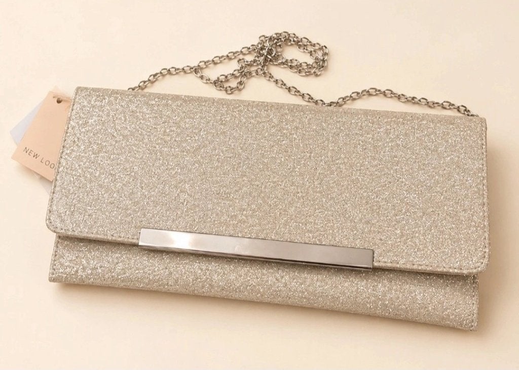 Luxe MENBUR clutch – champagne/goud – Nieuw, Verzenden, Nieuw, Overige kleuren, Avondtasje