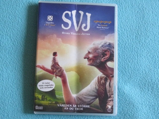 Zweedse DVD: SVJ, Stora Vänliga Jätten naar boek Roald Dahl, Avontuur, Ophalen of Verzenden, Zo goed als nieuw, Vanaf 6 jaar