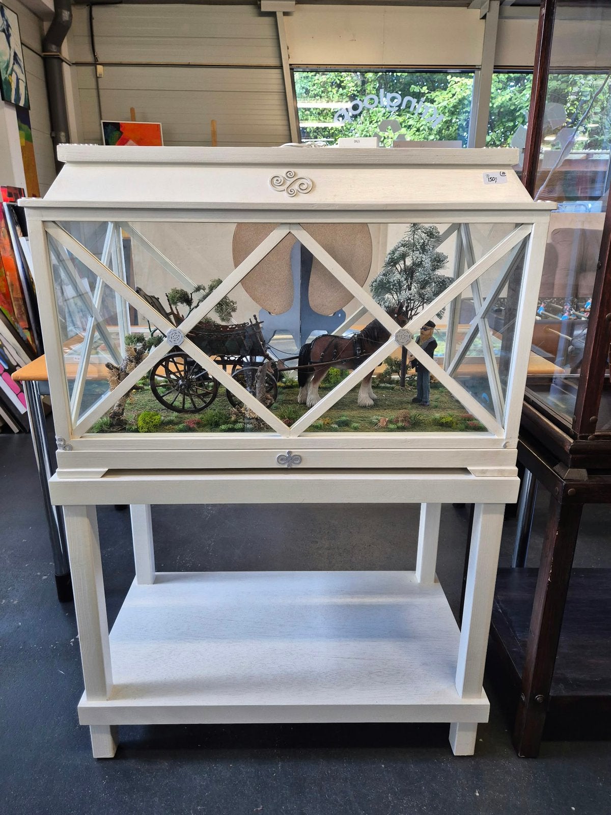 Modelbouw Paard met rijtuig in mooie verplichte onbouw., Ophalen, Gebruikt, Groter dan 1:32