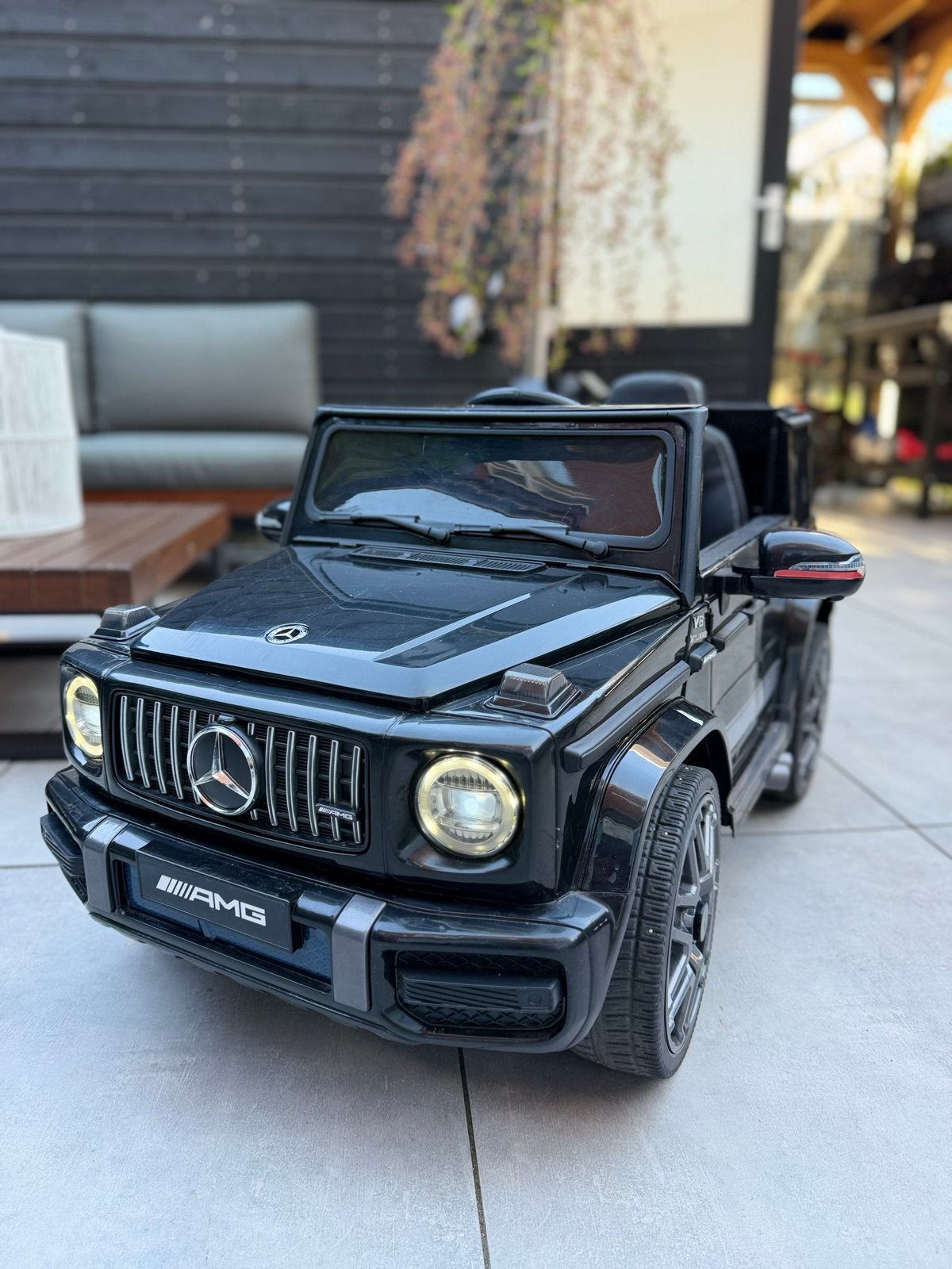 Mercedes G63 AMG Kinderauto Elektrisch - Zwart, Ophalen of Verzenden, Zo goed als nieuw