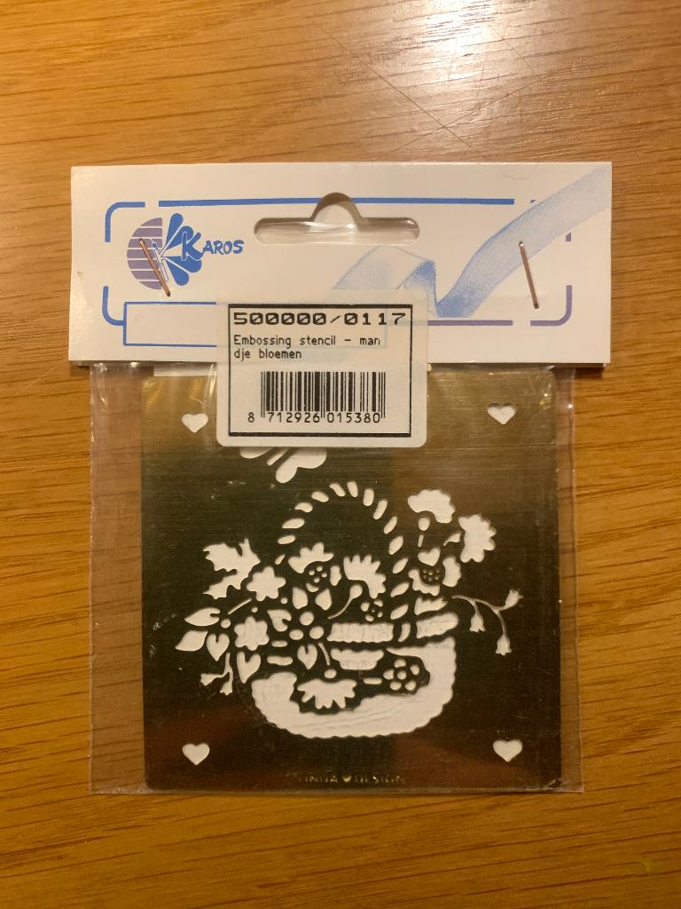 Embossing Mal Stencil - Bloemenmand - metalen sjabloon, Ophalen of Verzenden, Nieuw, Overige thema's, Pons of Mal