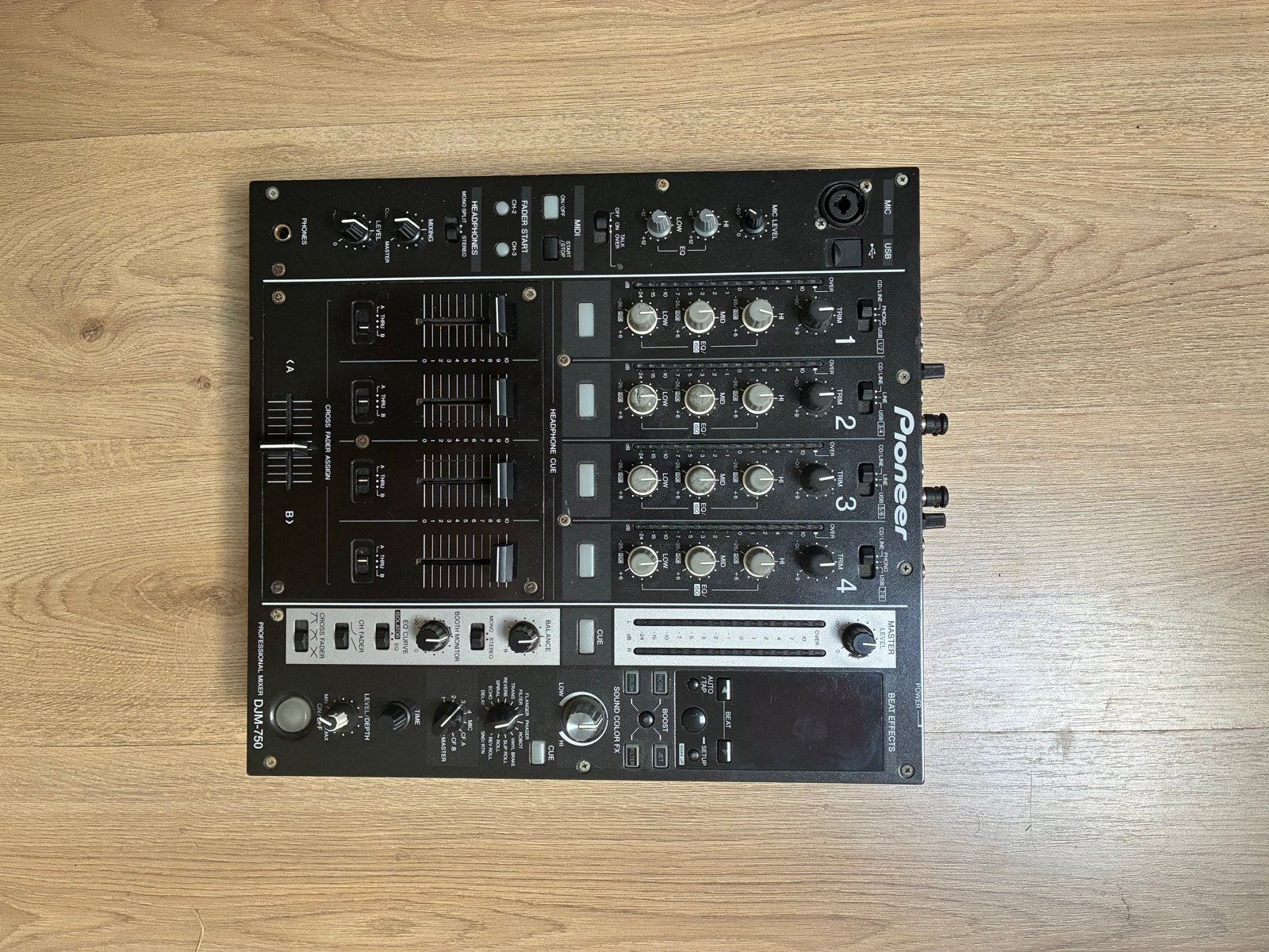 Pioneer DJM-750 DJ Mixer - Professionele 4-kanaals mixer, Ophalen, Gebruikt, Dj-set, Pioneer