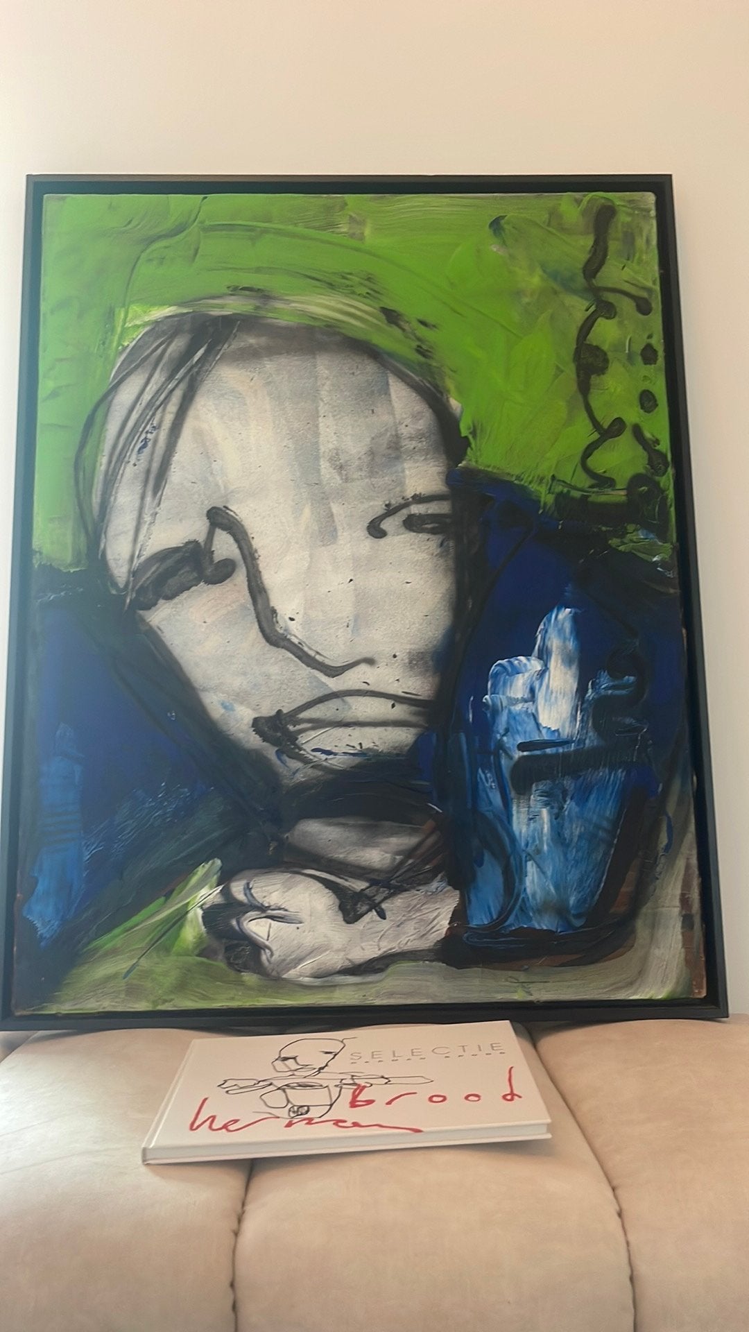 Te koop herman brood schilderij uniek stuk, Ophalen