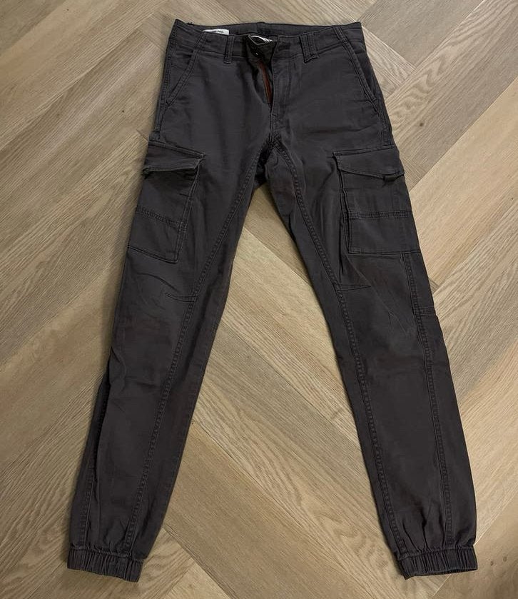 Jack & Jones Slim Fit Broek - Donkergrijs, Maat S, Ophalen of Verzenden, Zo goed als nieuw, Maat 46 (S) of kleiner, Grijs