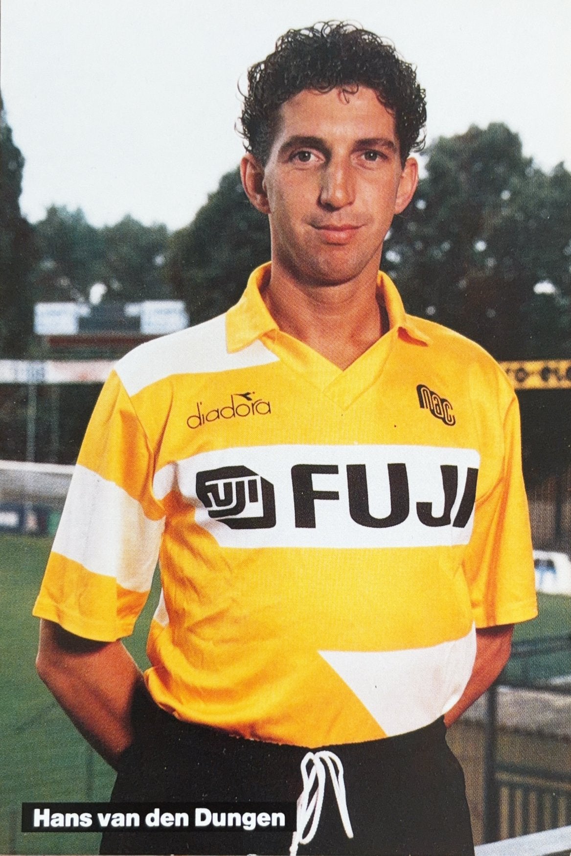 Spelerskaart Hans vd Dungen - NAC Breda - seizoen 1992/1993, Verzenden, Zo goed als nieuw, NAC Breda, Spelerskaart
