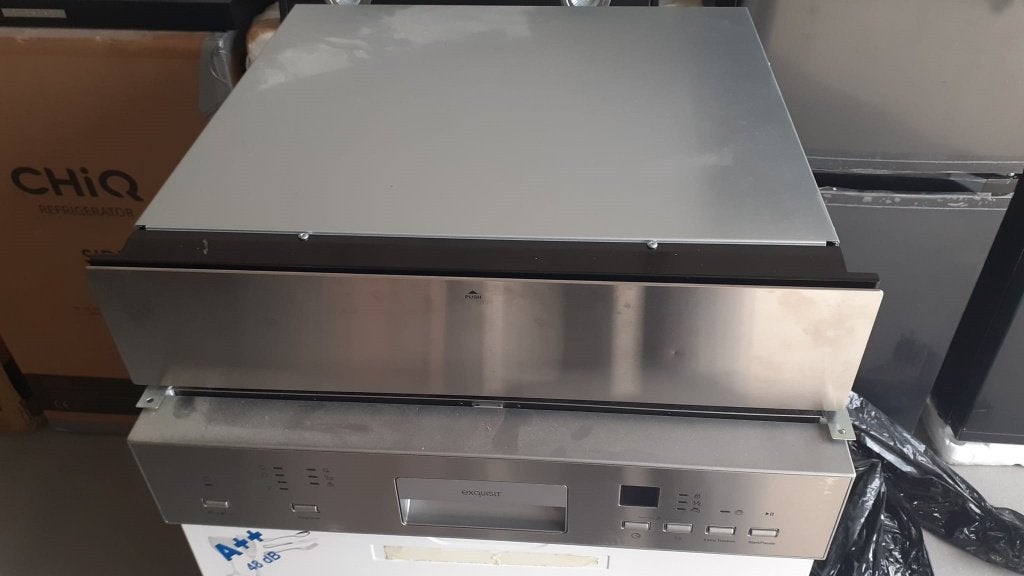 OPRUIMING MAGAZIJN WARMHOUDLADE NIEUW RVS FRONT, Ophalen, Minder dan 45 cm, Oven, Nieuw