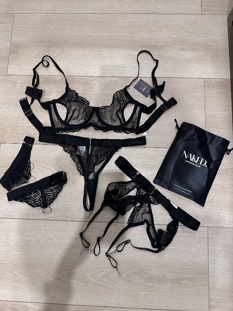 lingerie set sexy zwart nieuw, NA-KD, Ophalen of Verzenden, Zwart, Setje