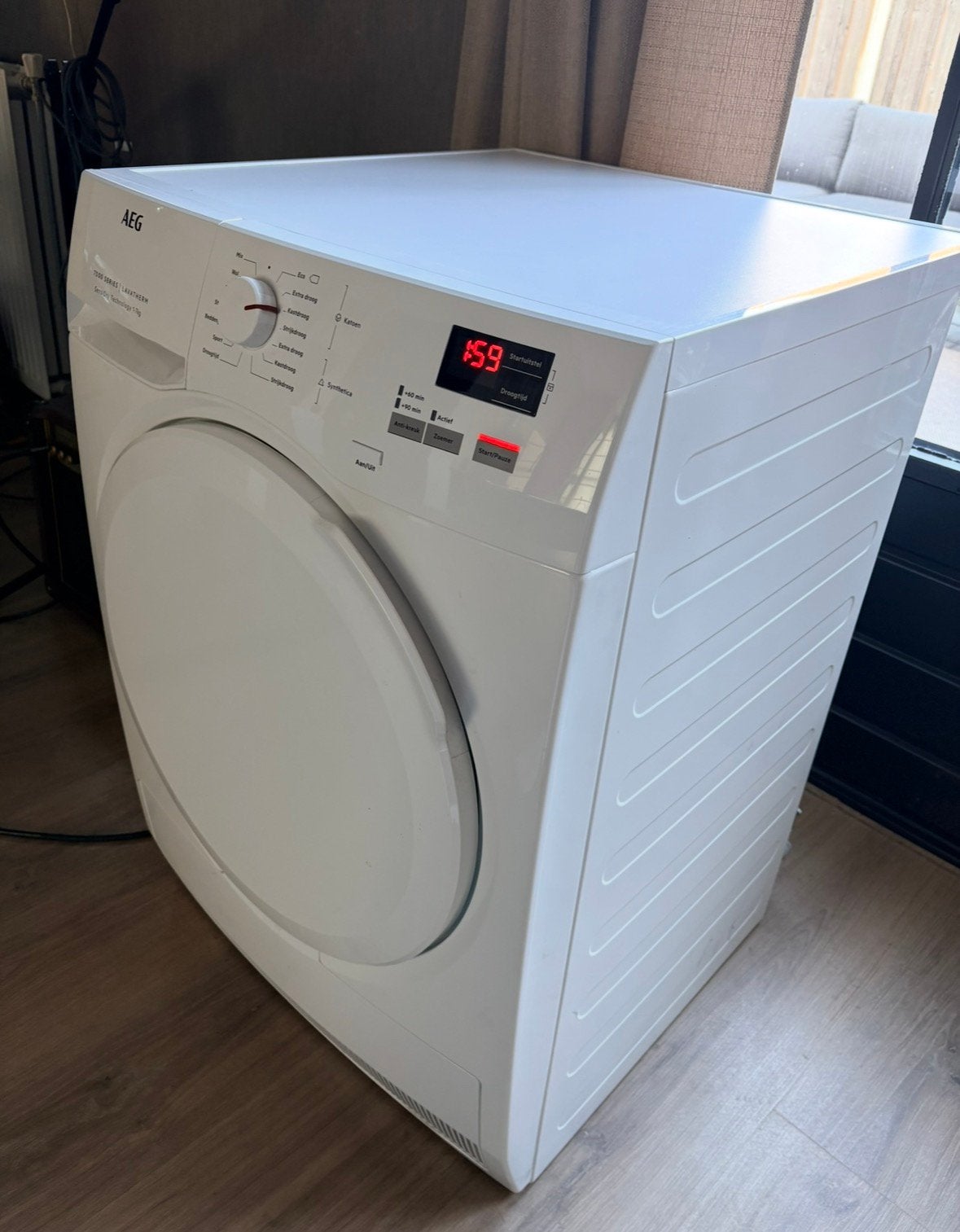 AEG Lavatherm 7000 droger, Witgoed en Apparatuur, Wasdrogers, Ophalen, Zo goed als nieuw, Condens, 85 tot 90 cm