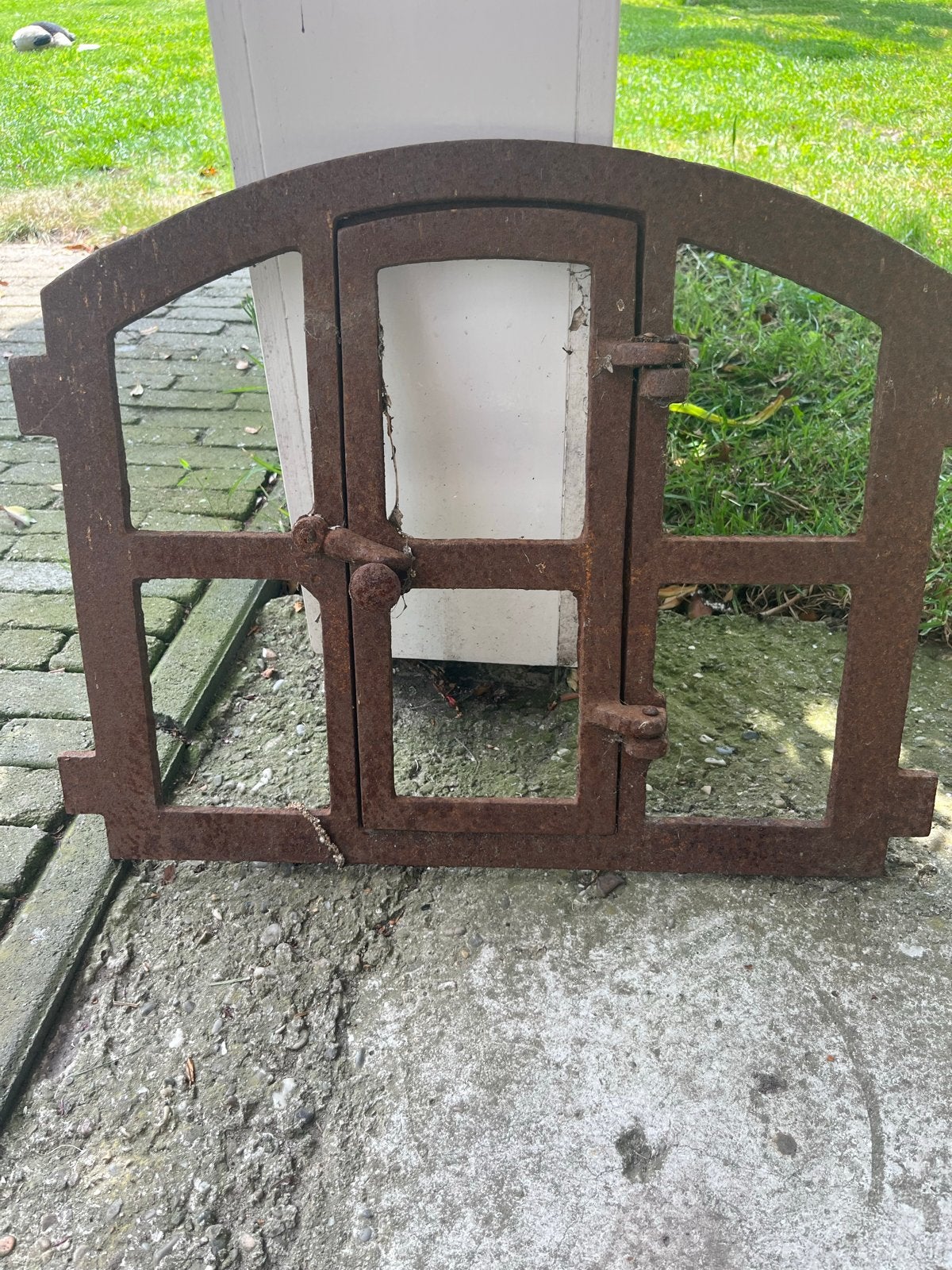Antiek ijzeren stalraampjes / ovenraampjes/ 3 stuks, Ophalen of Verzenden, Gebruikt, Gevelraam of Ruit, Minder dan 80 cm