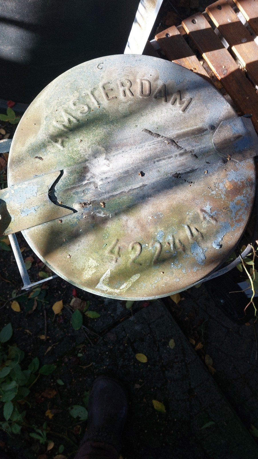 vuilnisbak Amsterdam zink, Ophalen of Verzenden, Gebruikt