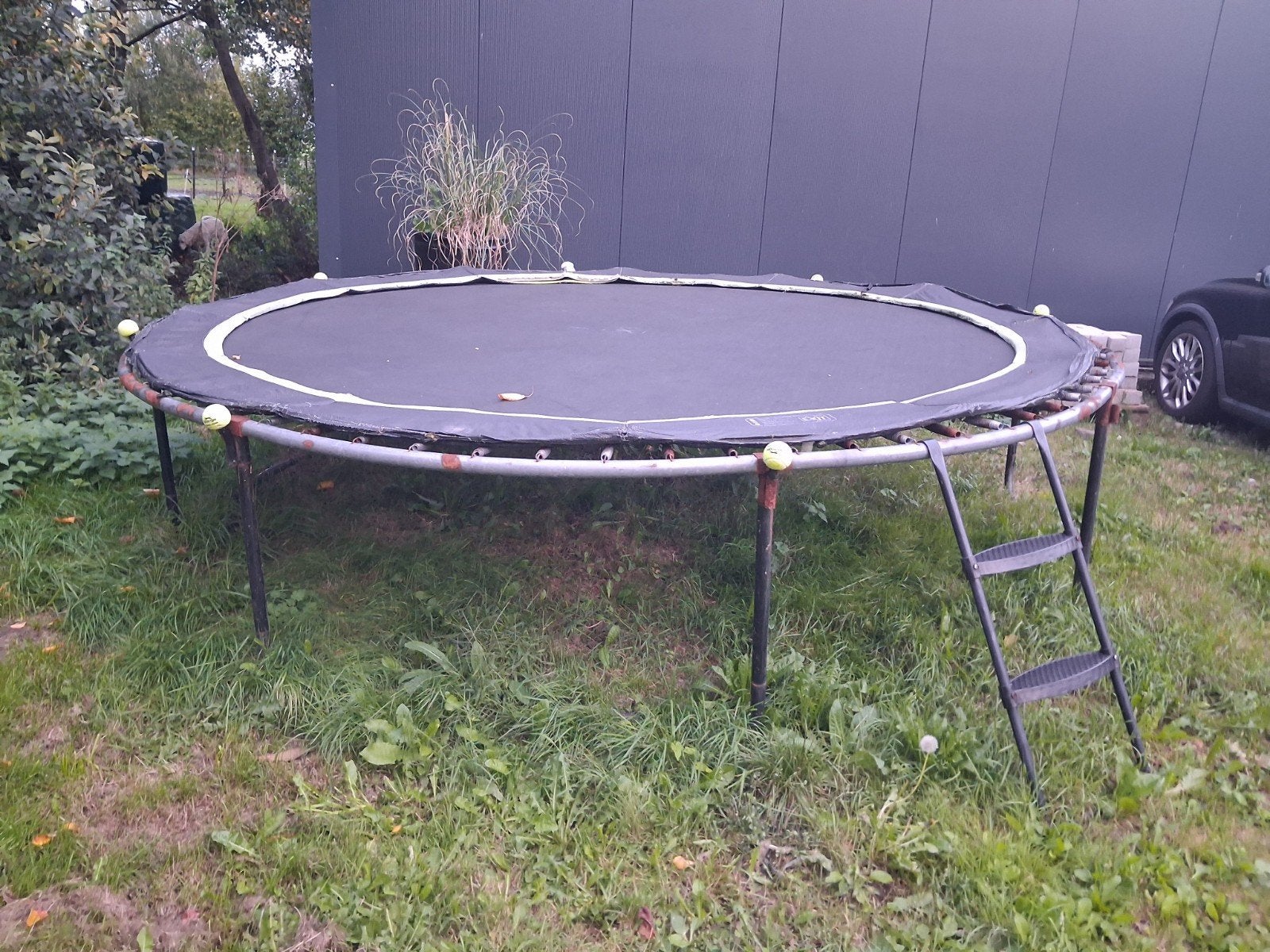 Trampoline 366 cm met trapje gratis ophalen, Ophalen, Gebruikt