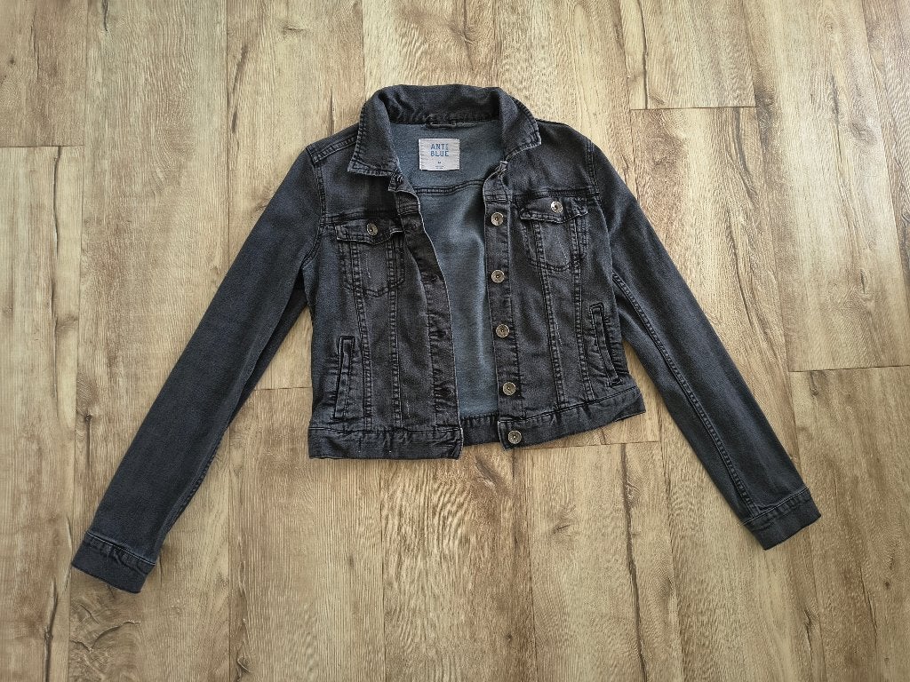 Prachtig zwart spijkerjasje, denim jacket Anti Blue, maat M., Maat 38/40 (M), Anti Blue, Ophalen of Verzenden, Jasje