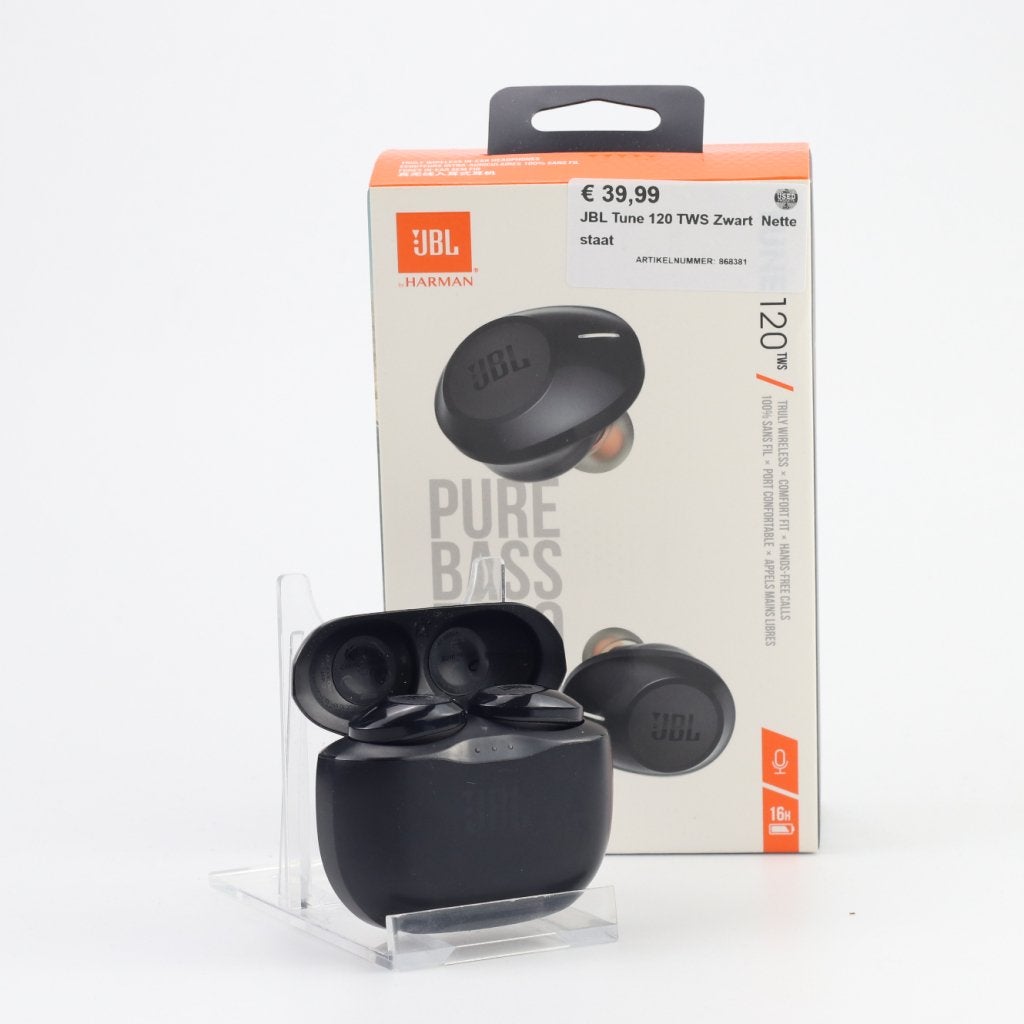 JBL Tune 120 TWS Zwart  Nette staat, JBL, Zo goed als nieuw, Support@jbl.com, 400 Atlantic Street
Stamford, CT 06901
USA