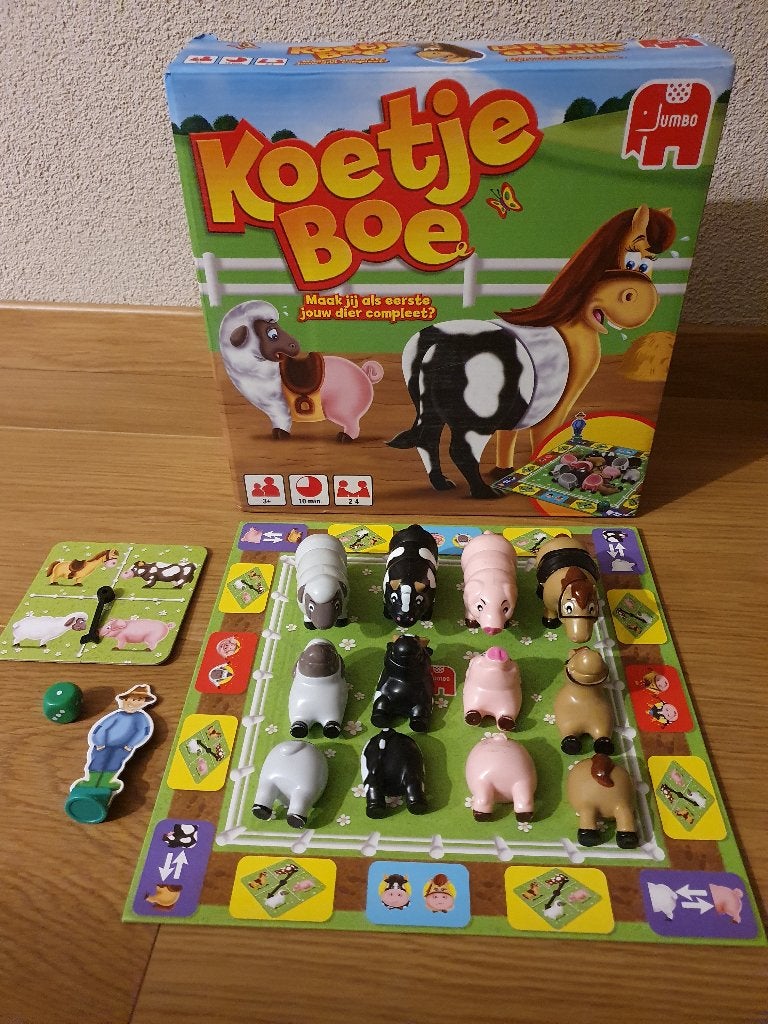 Spel Koetje Boe, Hobby en Vrije tijd, Gezelschapsspellen | Bordspellen, Gebruikt, Ophalen of Verzenden