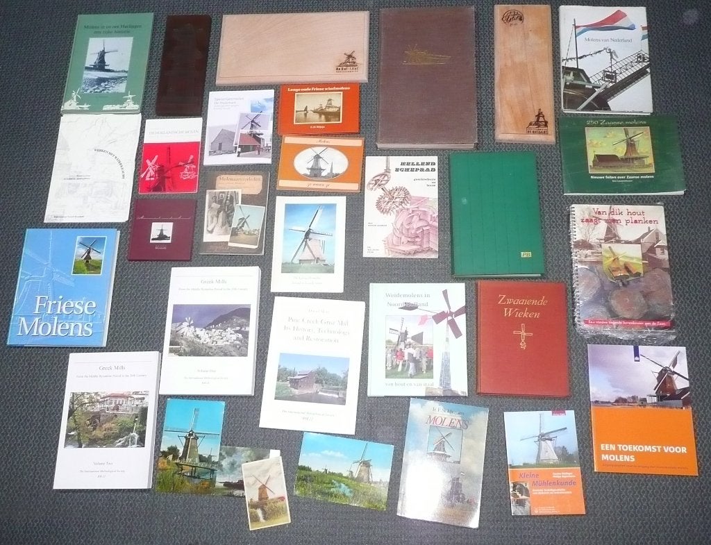 24 boeken Molens & 8 bouwtekeningen 1890 + 3 x plank., Ophalen of Verzenden, Zo goed als nieuw, Kunst en Cultuur