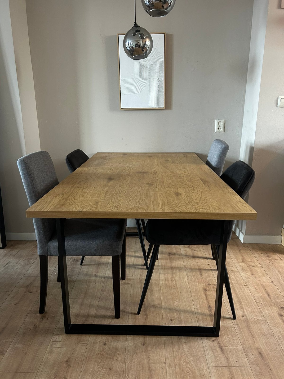 JYSK eettafel warm eiken hout, Ophalen, 50 tot 100 cm, Zo goed als nieuw, 150 tot 200 cm
