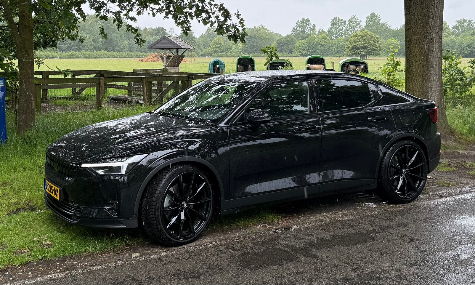 Polestar 2  model 2023 Long Dual Motor 476pk Heico 21 inch, Polestar 2, Zwart, Elektrisch, Vierwielaandrijving