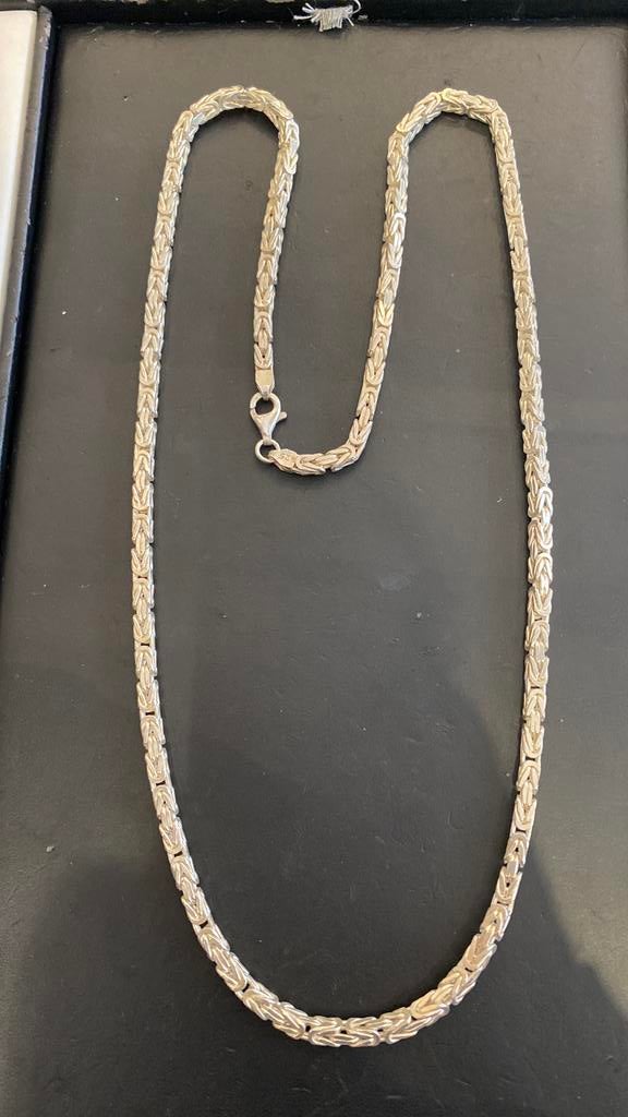 Zilveren koningsketting 64,7 gram 71 cm, Sieraden, Tassen en Uiterlijk, Kettingen, Ophalen of Verzenden, Nieuw, Zilver