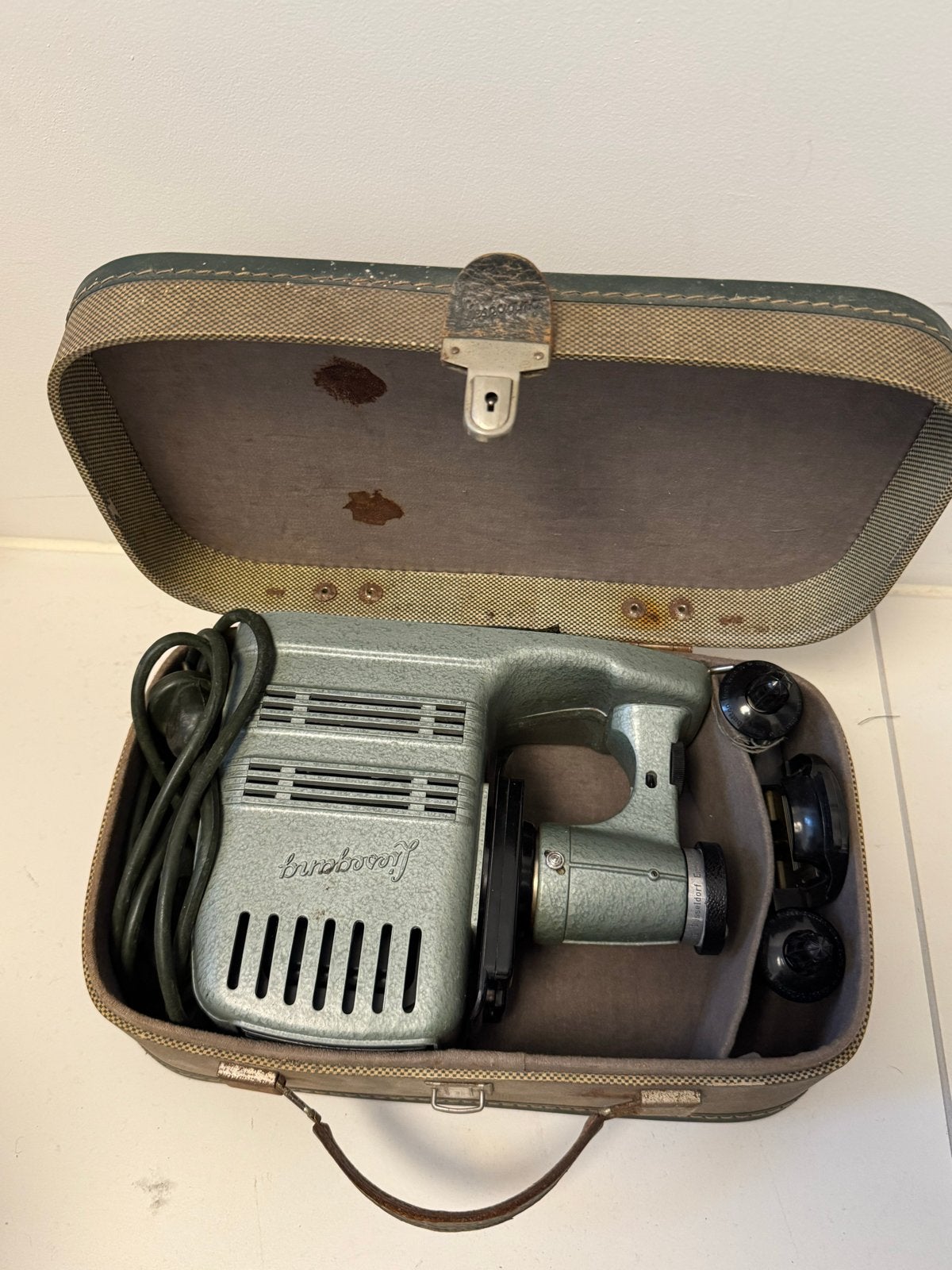 Vintage Liesegang projector in koffer, Ophalen of Verzenden, Gebruikt