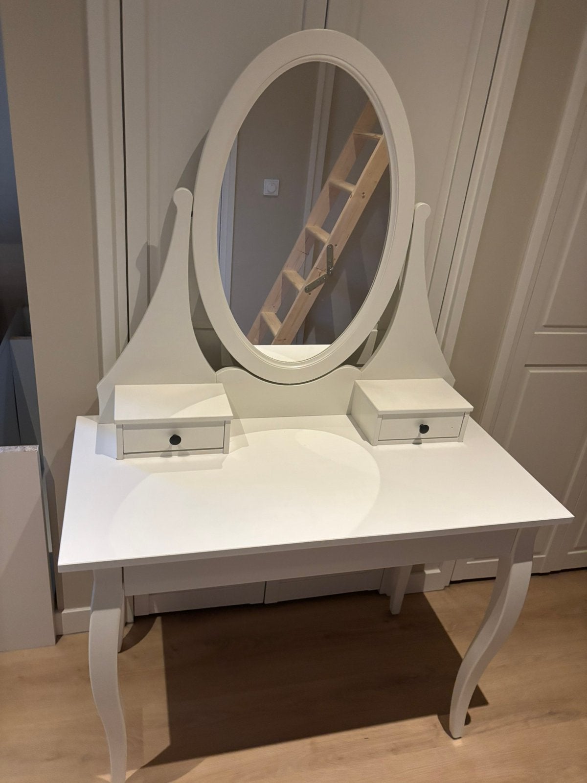 IKEA HEMNES Kaptafel met spiegel en lades, Ophalen, Zo goed als nieuw, 50 tot 100 cm, Minder dan 100 cm