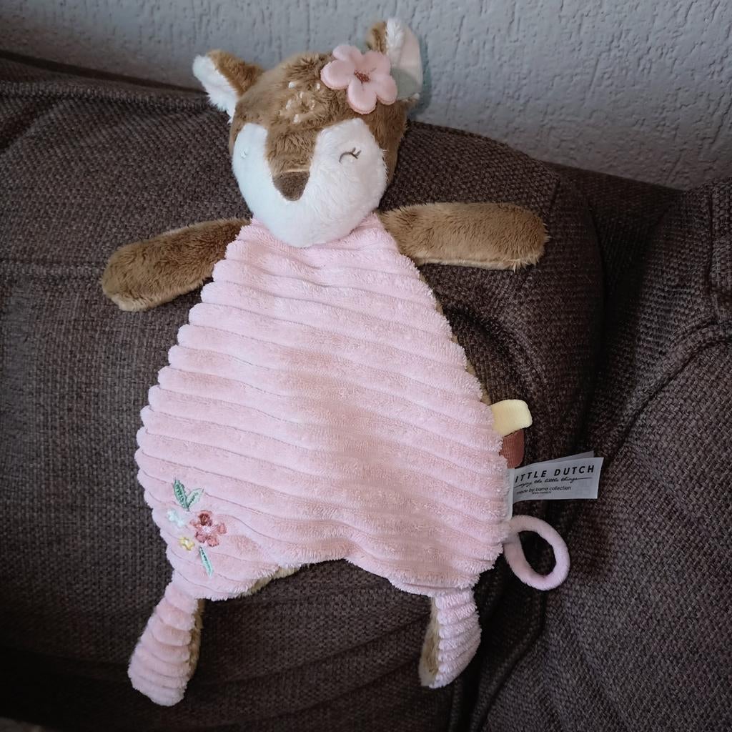 Little dutch dear / hert speendoek, fairy garden, roze bruin, Kinderen en Baby's, Speelgoed | Knuffels en Pluche, Little Dutch