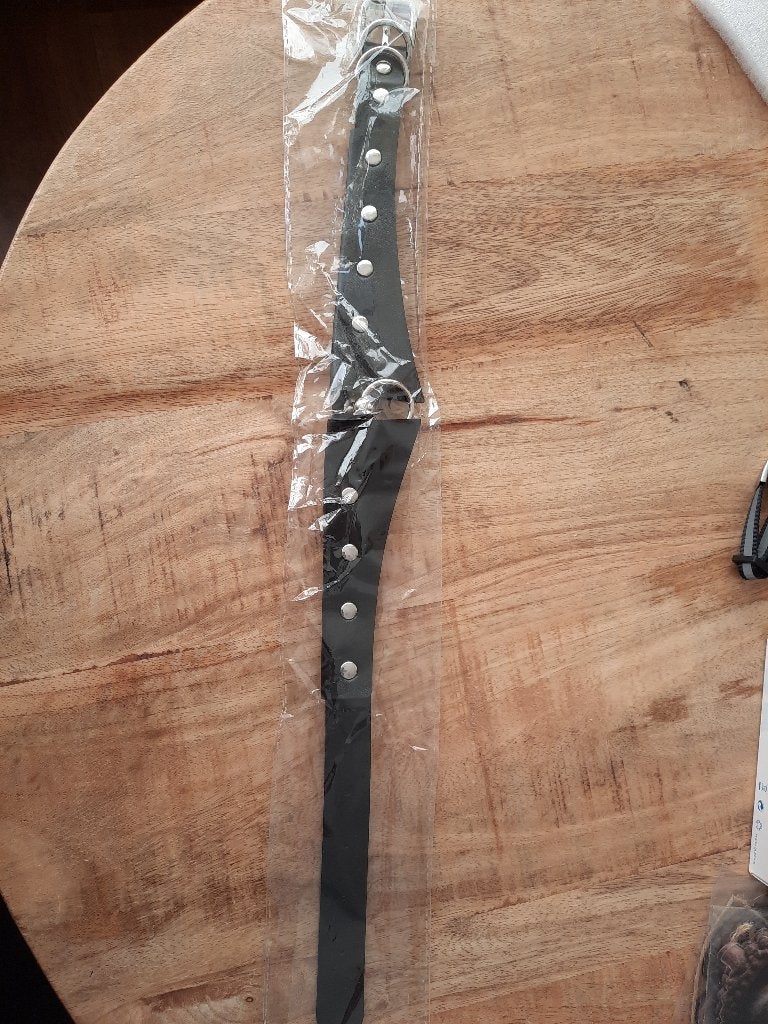 lederen BDSM posture collar met bijbehorende BDSM-riem, Ophalen of Verzenden, Zo goed als nieuw, Overige materialen