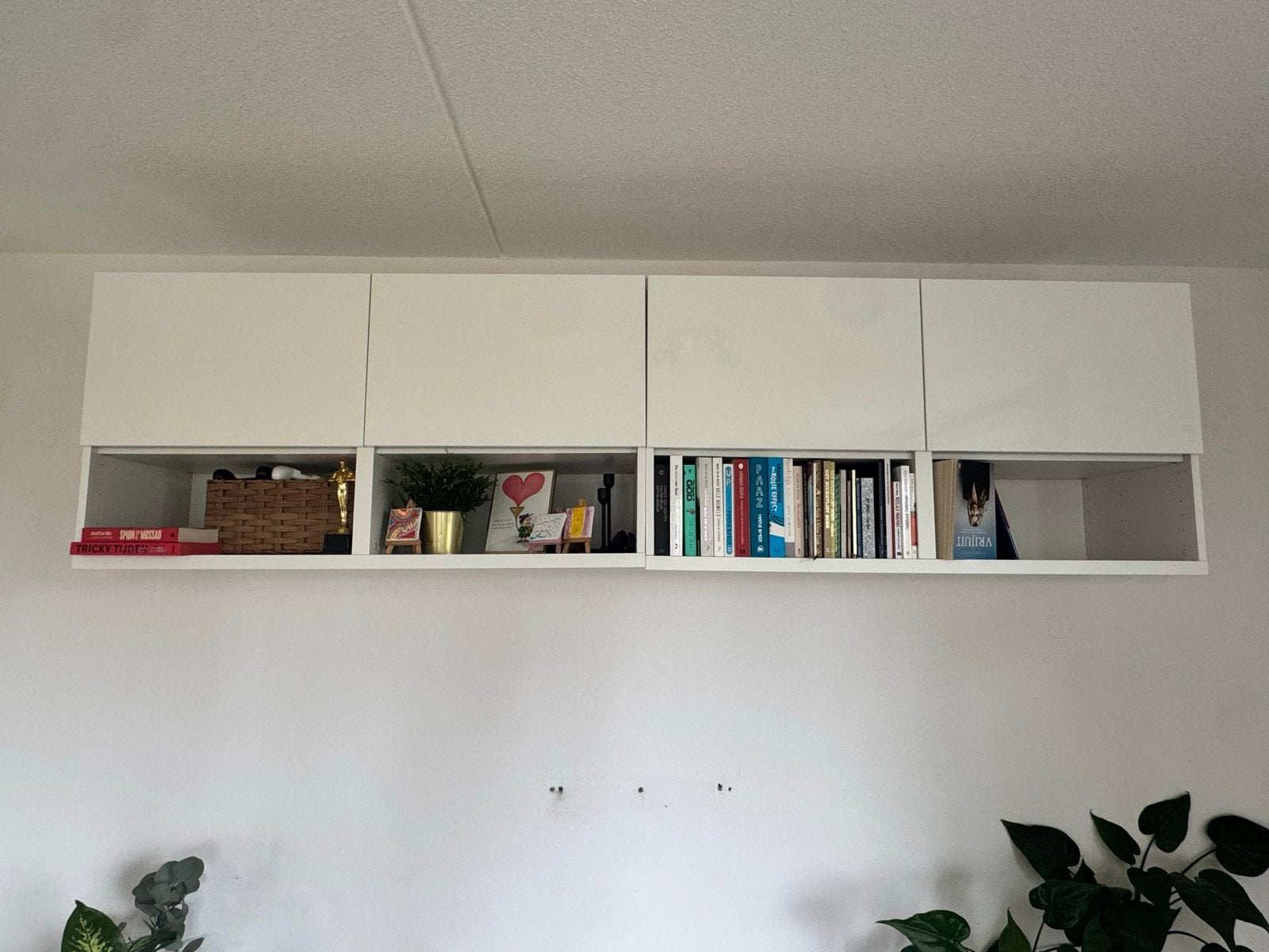 IKEA Besta wandmeubel met opbergruimte en open vakken, Ophalen
