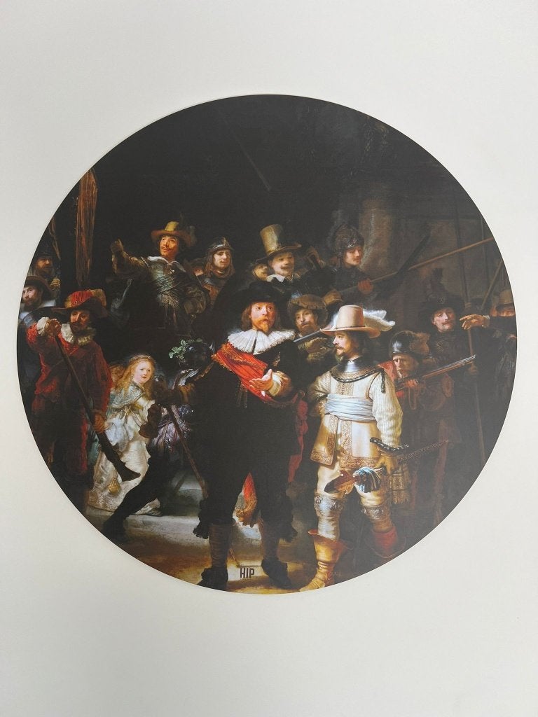 HIP ORGNL De Nachtwacht Rond 100cm, Huis en Inrichting, Woonaccessoires | Schilderijen, Tekeningen en Foto's, Zo goed als nieuw