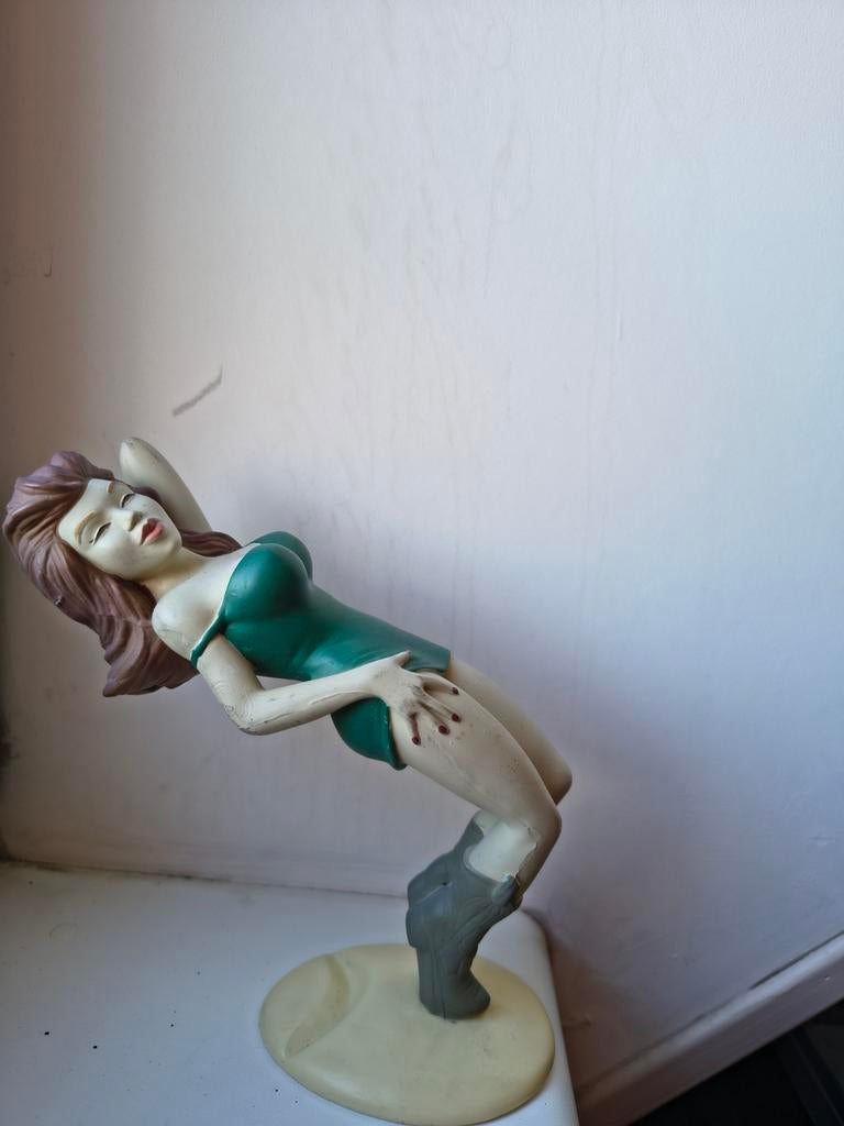 Zeldzame pin-up girl blikhouder, Verzamelen, Beelden en Beeldjes, Ophalen of Verzenden