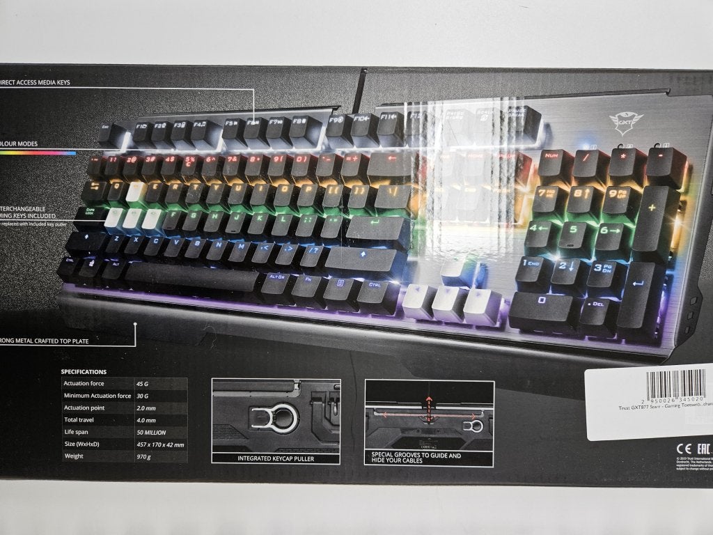 Trust GXT877 Scarr - Gaming Toetsenbord - Mechanisch, Computers en Software, Toetsenborden, Niet ingevuld, Gaming toetsenbord